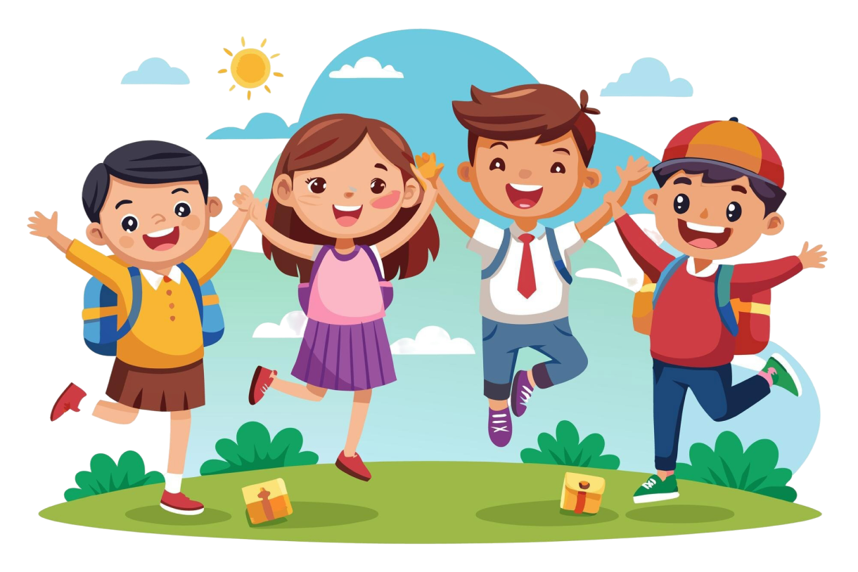 Children playing in the sun